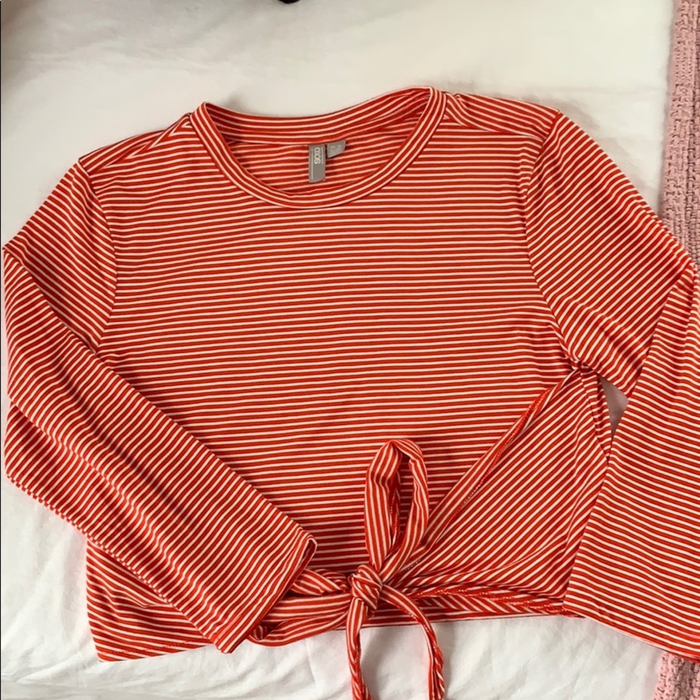 ASOS front-tie cropped shirt